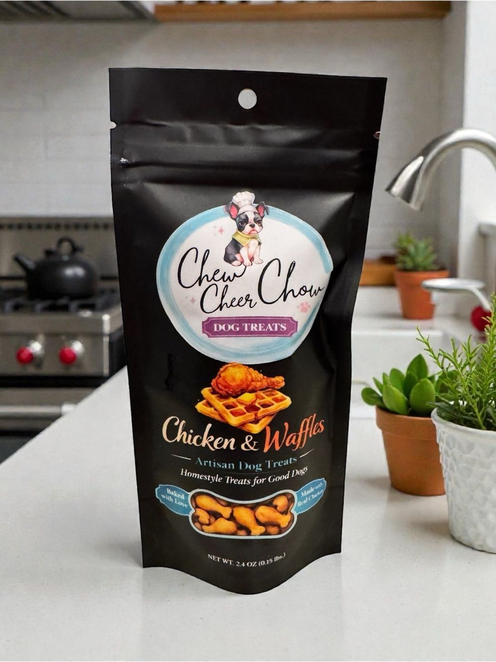 Chew Chew Chow Chicken & Waffles Dog Treats